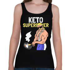 PRINTFASHION KETO SUPERPOWER - Női atléta - Fekete női trikó