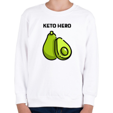PRINTFASHION KETOHERO - Gyerek pulóver - Fehér