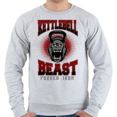 PRINTFASHION Kettlebell szörny - Férfi pulóver - Sport szürke