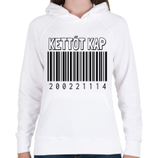 PRINTFASHION Kettőt kap - Női kapucnis pulóver - Fehér női pulóver, kardigán