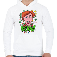 PRINTFASHION KEVIN - Férfi kapucnis pulóver - Fehér férfi pulóver, kardigán