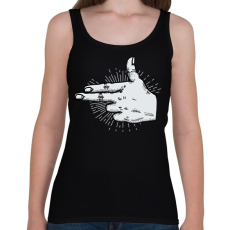 PRINTFASHION Kéz fegyver - Női atléta - Fekete