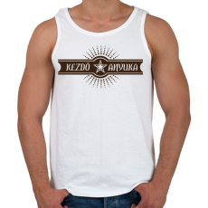 PRINTFASHION kezdo-anyuka-brown - Férfi atléta - Fehér