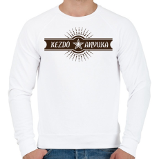 PRINTFASHION kezdo-anyuka-brown - Férfi pulóver - Fehér