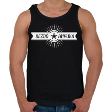 PRINTFASHION kezdo-anyuka-white - Férfi atléta - Fekete atléta, trikó