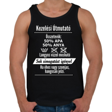 PRINTFASHION kezelési útmutató - Férfi atléta - Fekete