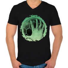 PRINTFASHION Kézilabda - Férfi V-nyakú póló - Fekete