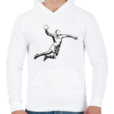 PRINTFASHION Kézilabdázó  - Férfi kapucnis pulóver - Fehér férfi pulóver, kardigán