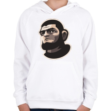 PRINTFASHION Khabib - Gyerek kapucnis pulóver - Fehér gyerek pulóver, kardigán