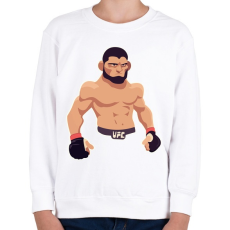 PRINTFASHION Khabib - Gyerek pulóver - Fehér