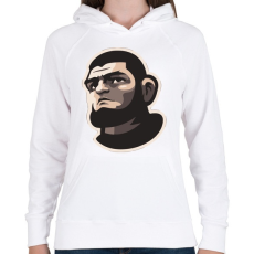 PRINTFASHION Khabib - Női kapucnis pulóver - Fehér