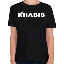 PRINTFASHION Khabib Nurmagomedov logo - Gyerek póló - Fekete gyerek póló