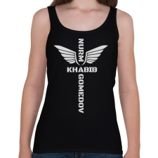 PRINTFASHION Khabib Nurmagomedov - Női atléta - Fekete női trikó