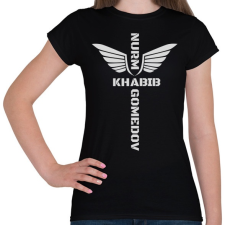 PRINTFASHION Khabib Nurmagomedov - Női póló - Fekete női póló