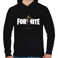 PRINTFASHION Khaby Fortnite - Férfi kapucnis pulóver - Fekete