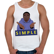 PRINTFASHION Khaby Lame egyszerű simple - Férfi atléta - Fehér atléta, trikó
