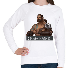 PRINTFASHION Khal Drogo - Női pulóver - Fehér női pulóver, kardigán