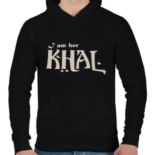 PRINTFASHION Khal - Férfi kapucnis pulóver - Fekete férfi pulóver, kardigán