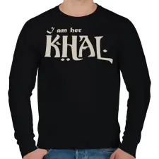 PRINTFASHION Khal - Férfi pulóver - Fekete férfi pulóver, kardigán
