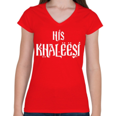 PRINTFASHION KHALEESI - Női V-nyakú póló - Piros