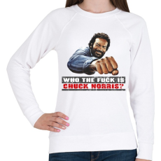 PRINTFASHION Ki az a Chuch Norris? - Női pulóver - Fehér