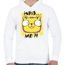 PRINTFASHION Ki... Én?! - Férfi kapucnis pulóver - Fehér férfi pulóver, kardigán