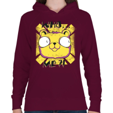 PRINTFASHION Ki... Én?! - Női kapucnis pulóver - Bordó női pulóver, kardigán