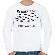 PRINTFASHION Ki korán kel horgászt lel - Férfi pulóver - Fehér női pulóver, kardigán