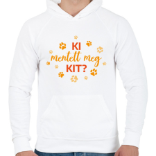 PRINTFASHION Ki mentett meg kit? - Férfi kapucnis pulóver - Fehér férfi pulóver, kardigán