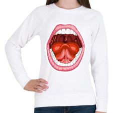 PRINTFASHION Kiáltás - Női pulóver - Fehér női pulóver, kardigán