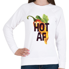 PRINTFASHION Kib*szott csípős paprika - Női pulóver - Fehér női pulóver, kardigán