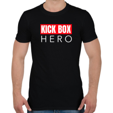 PRINTFASHION KICK BOX HERO - Férfi póló - Fekete férfi póló