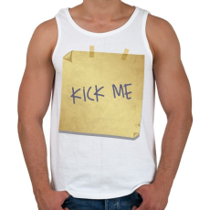PRINTFASHION Kick Me - Férfi atléta - Fehér