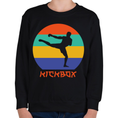 PRINTFASHION Kickbox - Harcművészet - Gyerek pulóver - Fekete