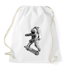 PRINTFASHION Kickflip in space - Sportzsák, Tornazsák - Fehér tornazsák