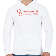 PRINTFASHION kicsi-a-tet-red-white - Férfi kapucnis pulóver - Fehér