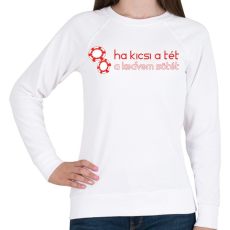 PRINTFASHION kicsi-a-tet-red-white - Női pulóver - Fehér
