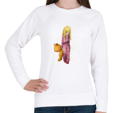 PRINTFASHION Kicsi lány...kicsi maci - Női pulóver - Fehér női pulóver, kardigán