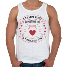 PRINTFASHION Kicsiny elmék formálása - Férfi atléta - Fehér atléta, trikó