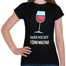 PRINTFASHION KICSIT TÖRNI MAGYAR - Női póló - Fekete női póló