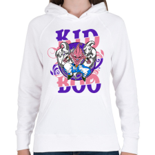 PRINTFASHION KID BOO - DBZ - Női kapucnis pulóver - Fehér női pulóver, kardigán