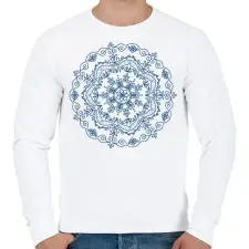 PRINTFASHION Kifesthető mandala5 - Férfi pulóver - Fehér férfi pulóver, kardigán