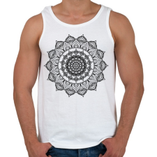 PRINTFASHION Kifesthető mandala minta2. - Férfi atléta - Fehér atléta, trikó