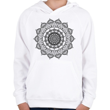 PRINTFASHION Kifesthető mandala minta2. - Gyerek kapucnis pulóver - Fehér gyerek pulóver, kardigán