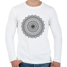 PRINTFASHION Kifesthető mandala minta4. - Férfi hosszú ujjú póló - Fehér férfi póló