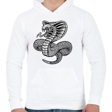 PRINTFASHION Kígyó  - Férfi kapucnis pulóver - Fehér
