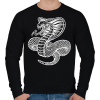 PRINTFASHION Kígyó  - Férfi pulóver - Fekete