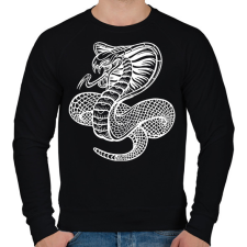 PRINTFASHION Kígyó  - Férfi pulóver - Fekete férfi pulóver, kardigán