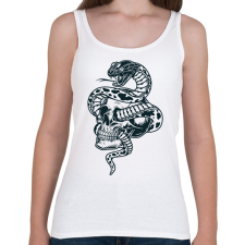 PRINTFASHION Kígyó  - Női atléta - Fehér női trikó