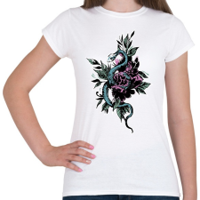 PRINTFASHION kígyó - Női póló - Fehér női póló